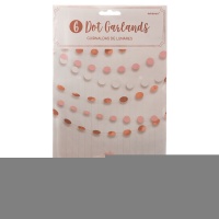 Гирлянда Круги RoseGold/Blush 2,1м 6шт/A