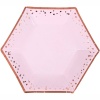 Тарелка Гламур Pink & RoseGold 20см 8штN