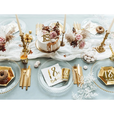 Стакан 18th Birthday золото 220мл 6шт/PD