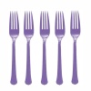 Вилка пласт премиум Purple 20шт/A