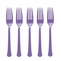 Вилка пласт премиум Purple 20шт/A