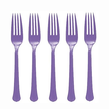 Вилка пласт премиум Purple 20шт/A
