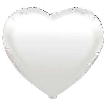 К Б/РИС СЕРДЦЕ 18" Металлик Silver