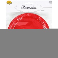 Тарелка красная 17см 6шт/G