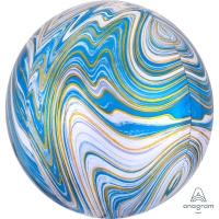 А 3D СФЕРА Б/РИС 16" Мрамор Blue