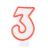 Свеча-цифра "3" Классик 6см/G