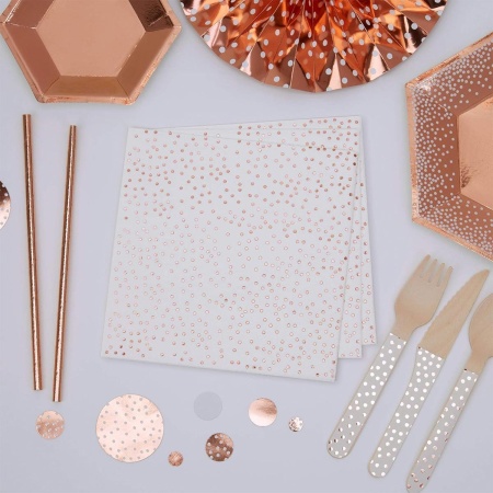 Салфетка Снегопад RoseGold 33см 16шт/N