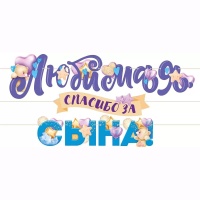 Гирлянда ЛЮБИМАЯ СПАСИБО ЗА СЫНА 3м