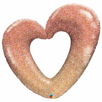 П ФИГУРА 6 Сердце Вензель Омбре RoseGold