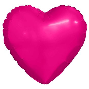 Р Б/РИС СЕРДЦЕ 9" Металлик Fuchsia