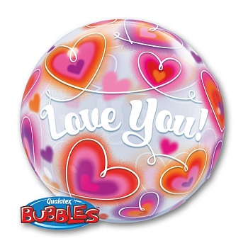 П BUBBLE 22" ILY Сердца
