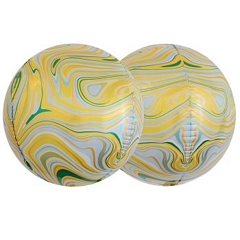 К 3D СФЕРА Б/РИС 15" Мрамор Yellow
