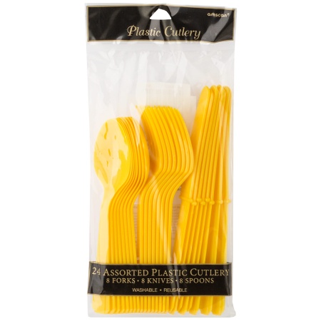 Столовые приборы пл Yellow Sunshine24штA