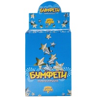 Хлопушка Бумфети 30см фол Звезды зол/сер